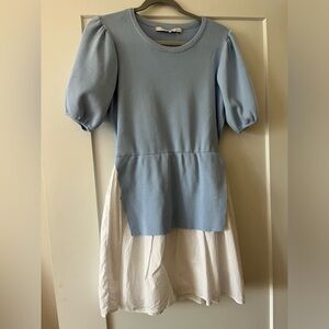 Blue and White English Factory Sweater dress- size small!